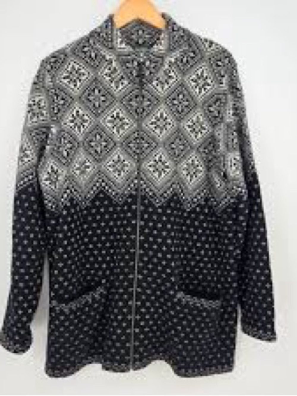 Ralph Lauren Classic Vintage Fair Isle Zip-Up Sweater 💯 Lambswool small petite